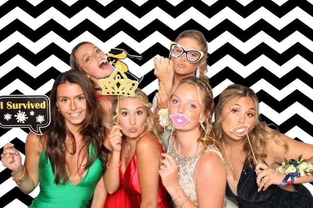 Chevron photo booth backdrop