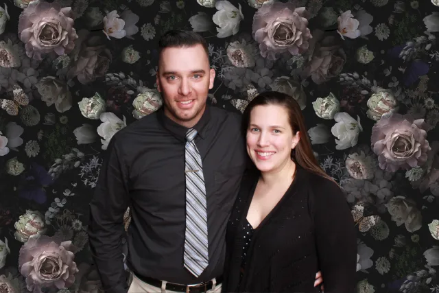Dark Floral photo booth backdrop