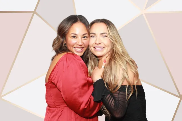 Geometric Rose photo booth backdrop