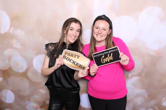 Gold Shimmer photo booth backdrop