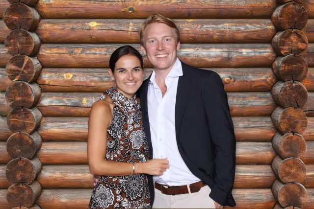 Log Cabin photo booth backdrop
