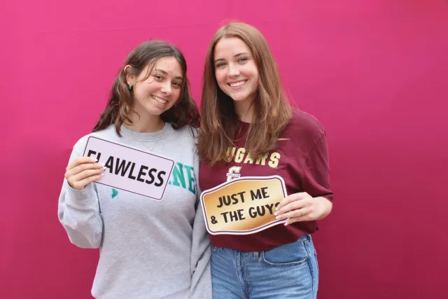 Maroon photo booth backdrop