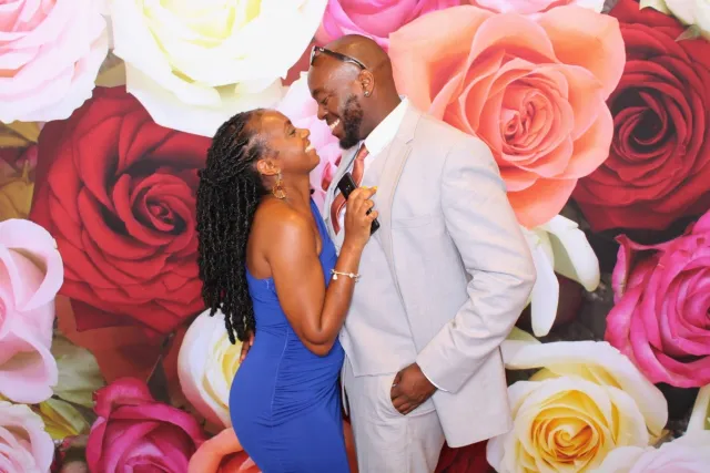 Multi Roses photo booth backdrop