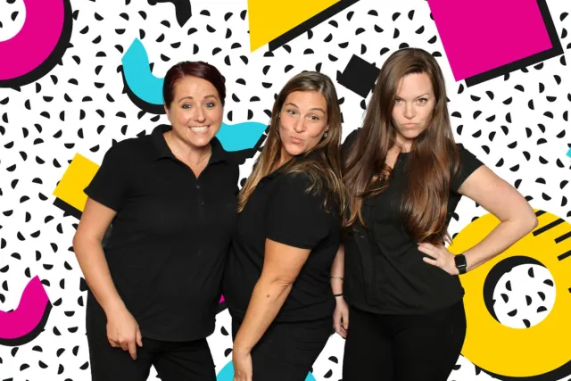 Retro photo booth backdrop