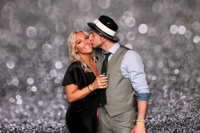 Silver Sparkle photo booth backdrop