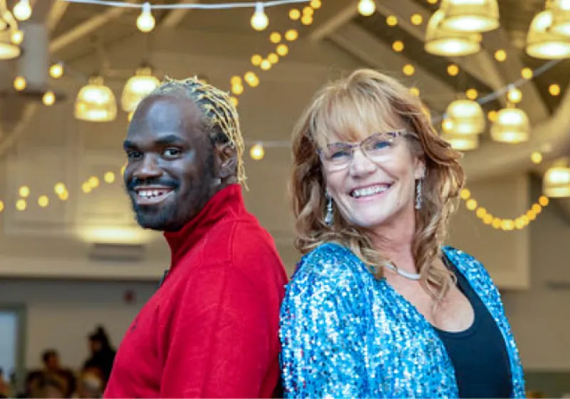 Roaming Photo Booth setup with optional backdrop and instant printing station