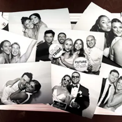 Full set of printed photo booth images